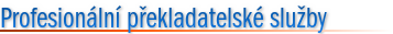Profesionální překladatelské služby